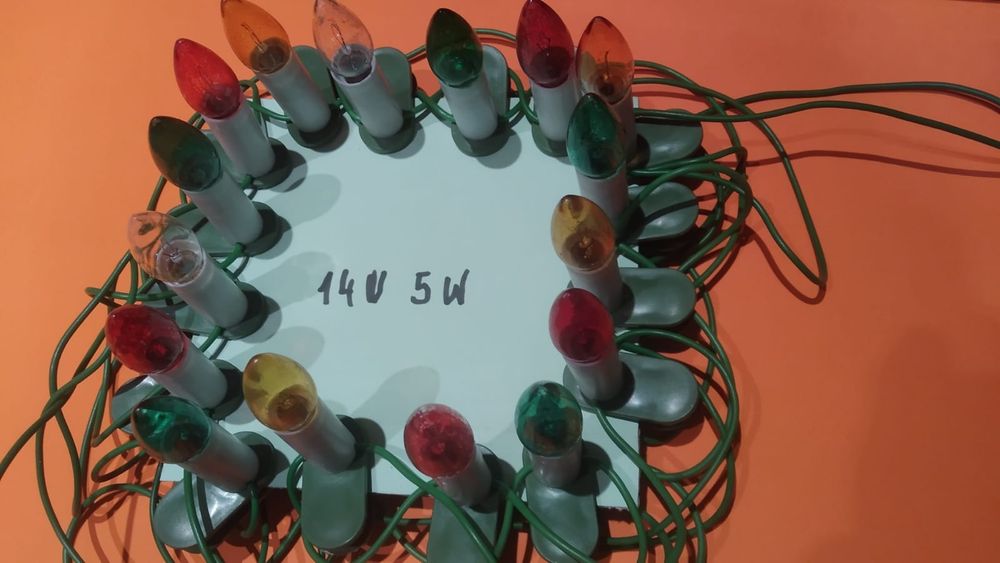 Dekoracja na choinkę lampki choinkowe retro z PRL-u 43