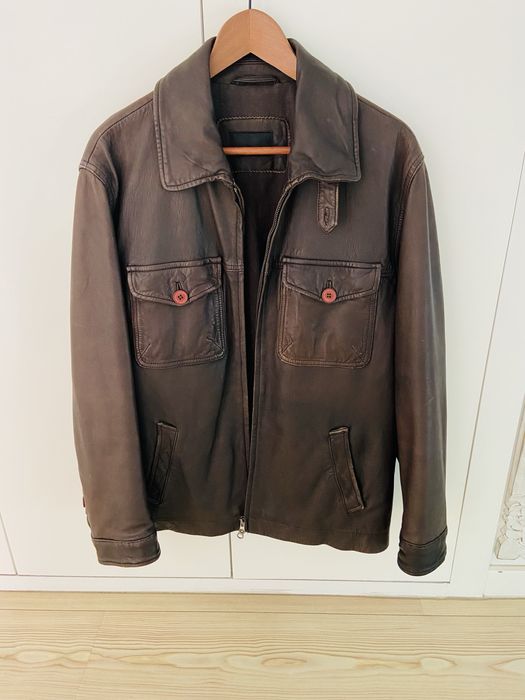 Casaco em pele Castanho