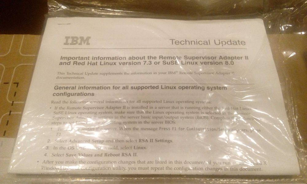 IBM Remote Supervisor Adapter II SlimLine