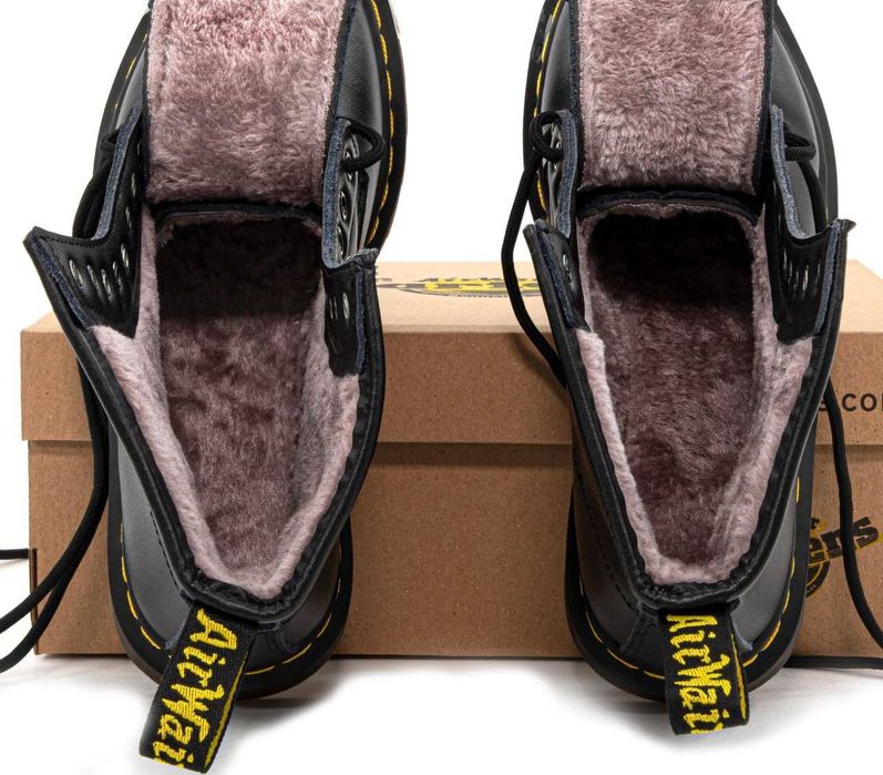 Зимние кожаные ботинки Dr. Martens 1460 Winter Fur черевики др мартінс