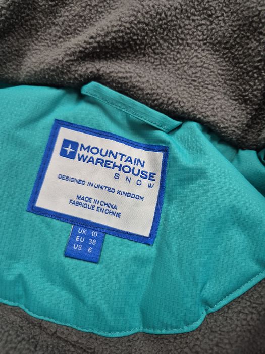 Kurtka narciarska damska mountain warehouse M zielona morska turkusowa