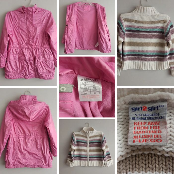 Paka ubrań dla dziewczynki 110/116cm