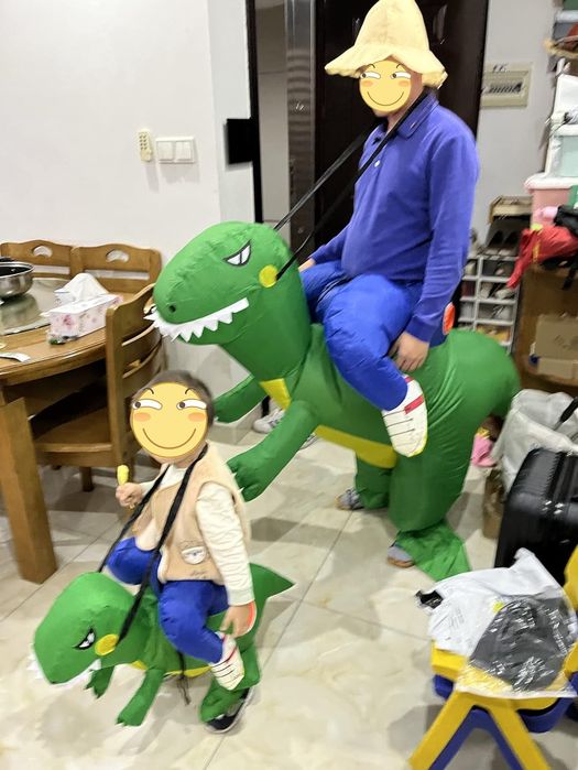 Nadmuchiwany Kostium Dinozaura Dla Dorosłych Rozmiar 150-180Cm