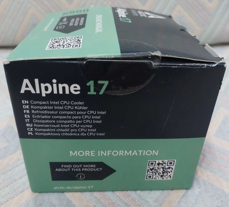 Cooler CPU ARCTIC Alpine 17 Cooler de CPU LGA1700 PWM 92mm
