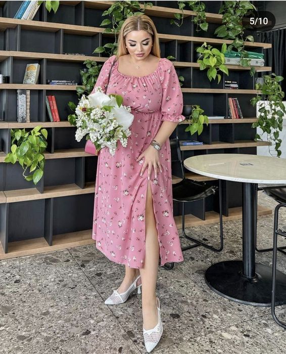 Літня жіноча сукня батал