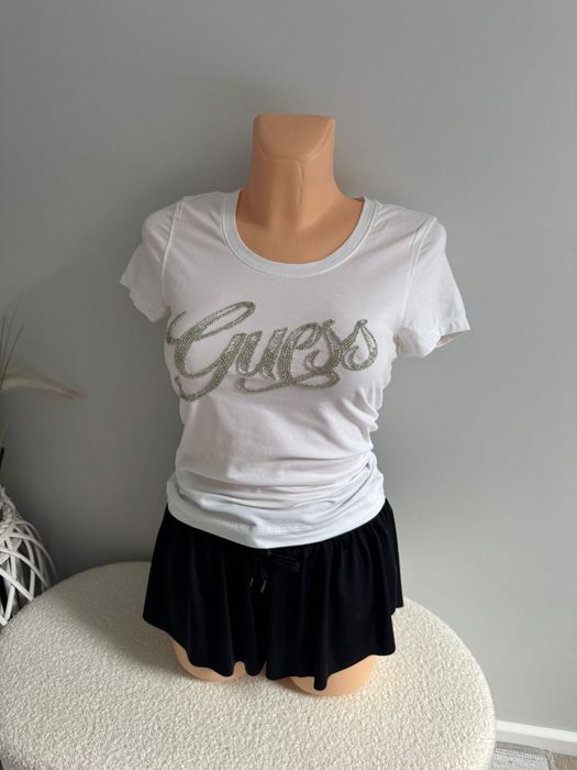 Nowa koszulka T-shirt damski GUESS biała XS