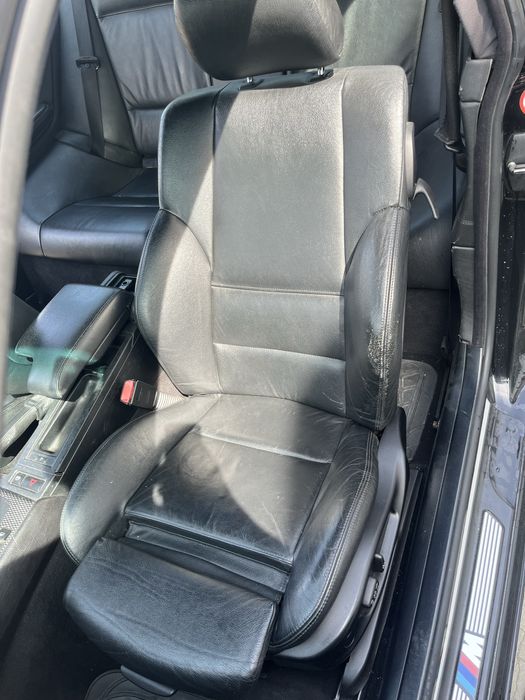Fotele siedzenia bmw e46 coupe m pakiet czarne skory elektryczne UK sporty komplet