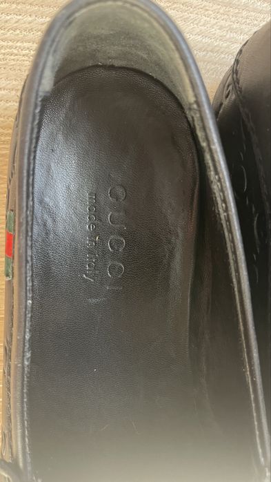 Чоловічі шкіряні лофери Gucci Guccissima