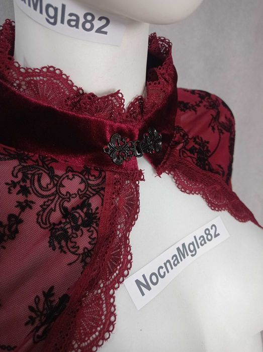 zapinane bolerko szerokie rękawy goth alternative lolita coquette