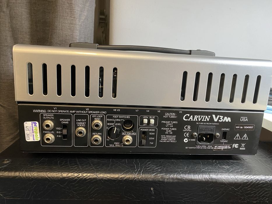 Amplificador Carvin V3m c coluna