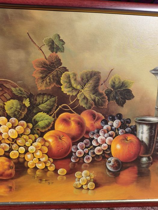 Obraz kuchenny owoce 84x54 cm drewniana rama Pruszków