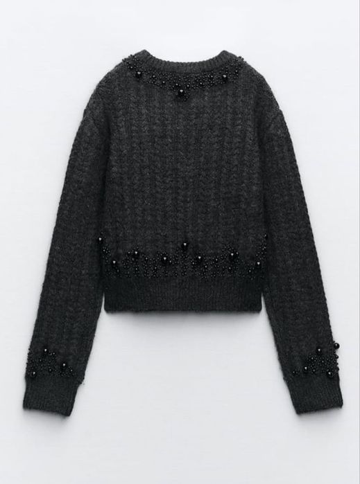 Светр з перлинами Zara, S