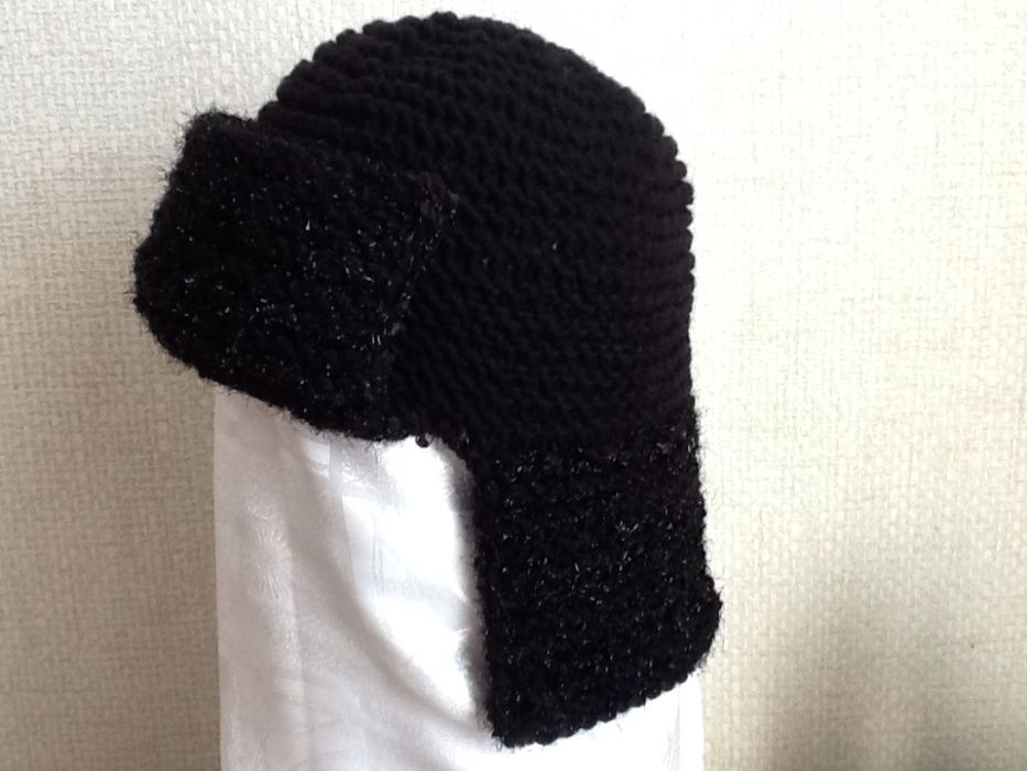 Шапка черная вязаная фирм