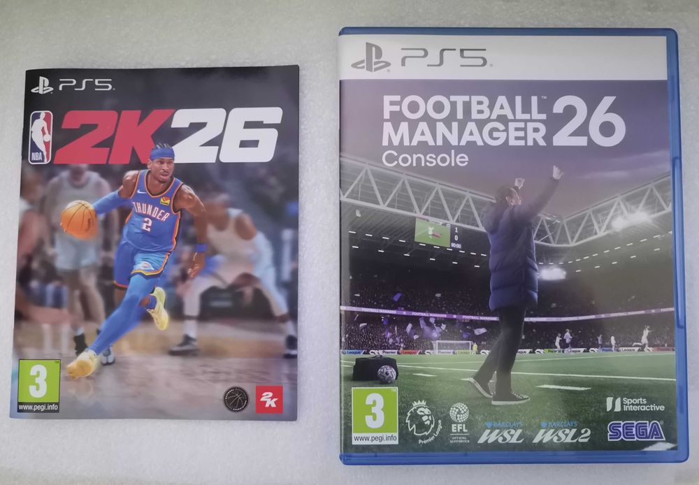 Jogos ps5 Fm2026 e NBA 2k26