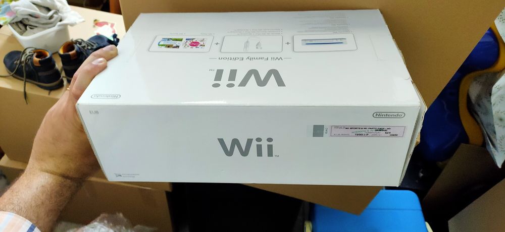Caixa da consola Wii da Nintendo.