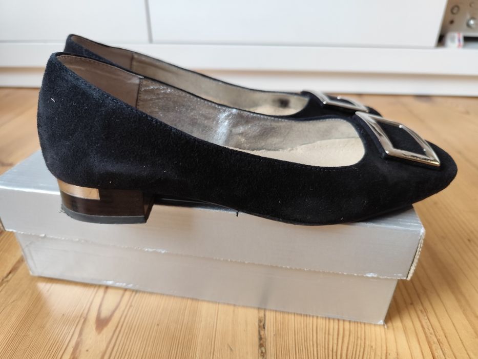 Buty skórzane r.40 czarne