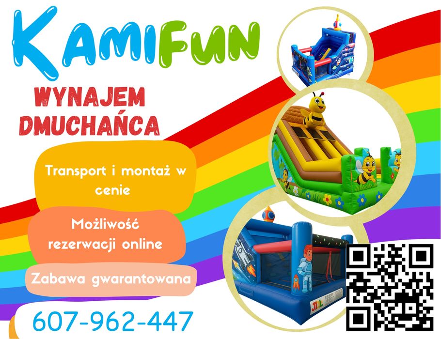 Wynajem dmuchańca | Zamek dmuchany | Zjeżdżalnia dmuchana | Kamifun