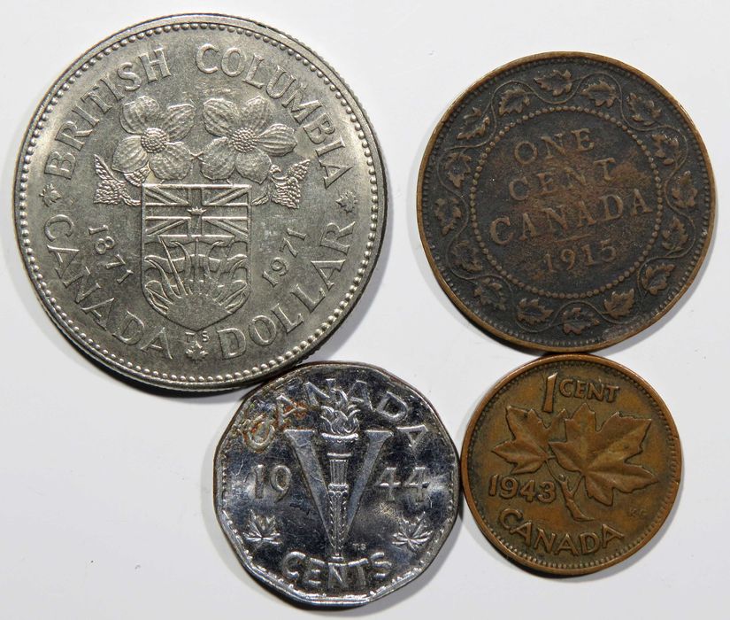 MOEDAS Canadá - 4 Exemplares - veja as imagens - Só 2,5€