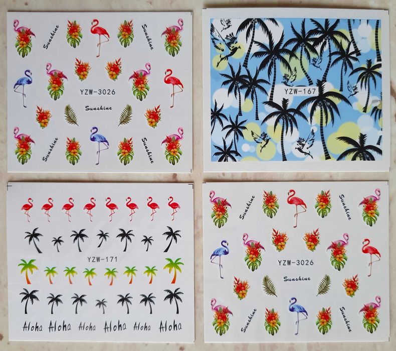 10 arkuszy naklejki na paznokcie