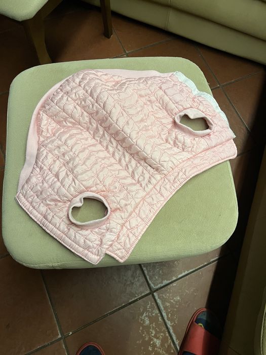 Psie ubranko różowa ciepła pikowana kamizelka