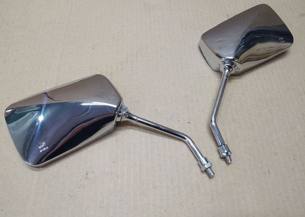 Зеркала мото (пара) Suzuki/Honda/Kawasaki, хром