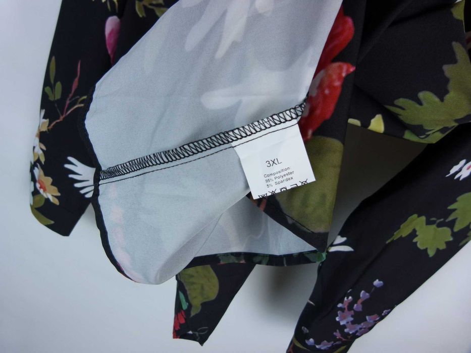 Luźna koszula w kwiaty żurawie 3XL / 50 - 52
