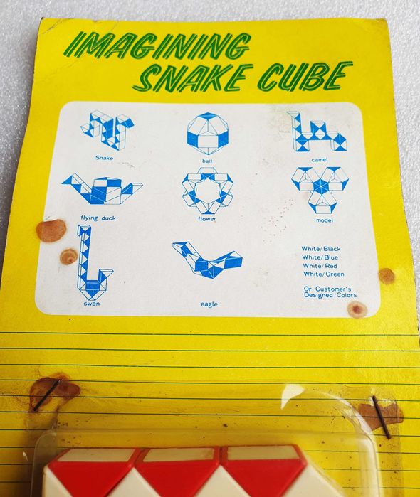 Antigo Jogo VTG Original ~ "IMAGINING SNAKE CUBE" ~ Taiwan ~ Anos 80