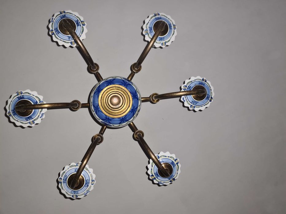 Candeeiro EXCLUSIVO louça de Viana feito á mão.