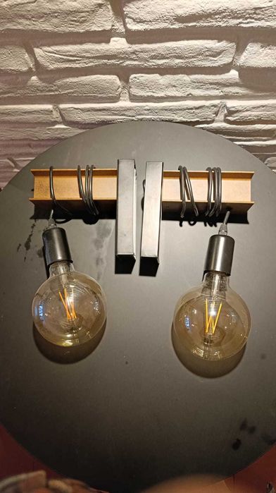 2 Apliques Parede Estilo Industrial - LED Globo Incluídas