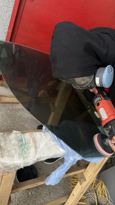 Шлифока и полирока стекол на авто, Полировка лобового стекла и боковых