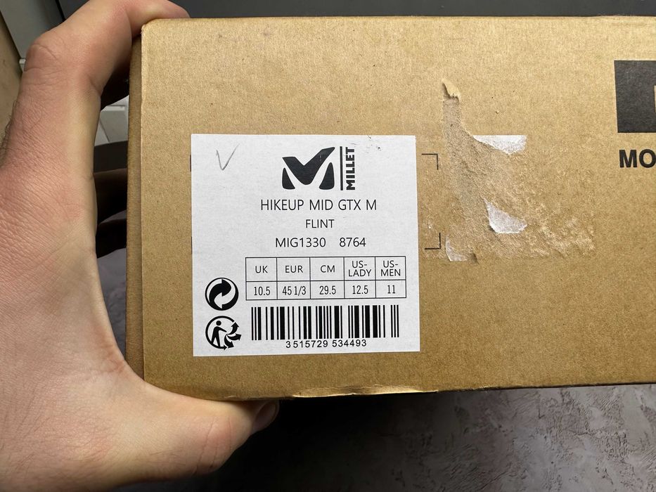 Ботинки трекинг Millet Hike Up Mid GTX M Flint НОВІ  Gore-Tex