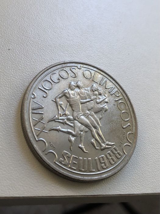 Moeda 250 escudos jogos olimpicos Seul 1988 e 100 escudos