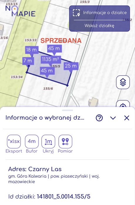 Piękna działka z WZ, 400m od PKP Czarny Las gm. Góra Kalwaria - Więcej