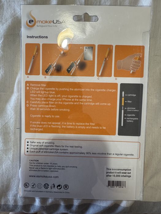 ESmoke USA - novo e embalado