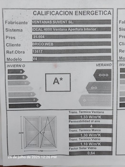 Portas Oscilobatentes PVC novas