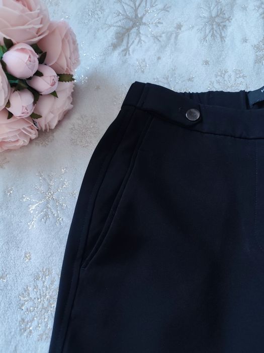 Czarne eleganckie spodnie next 38 m bootcut dzwony