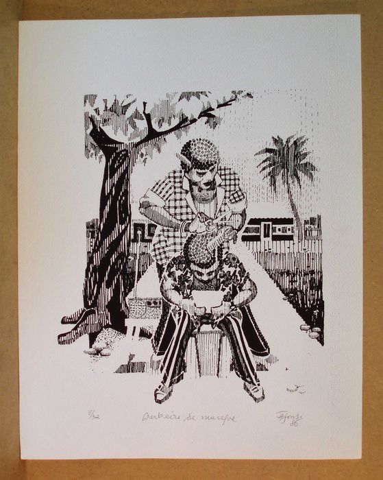 Coleção de 40 serigrafias assinadas sobre Angola