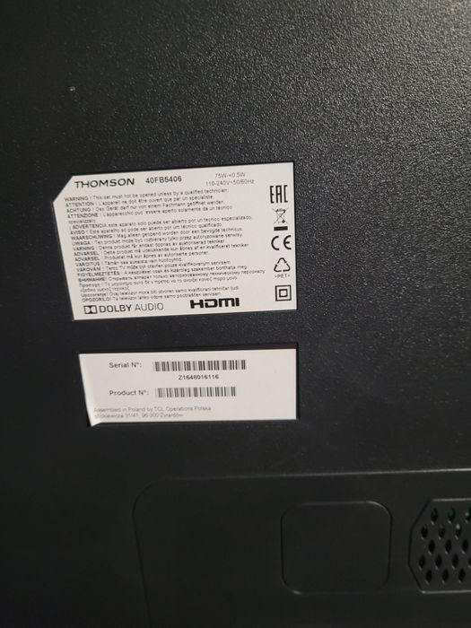 Telewizor THOMSON 40 CALI SMART TV ful hd