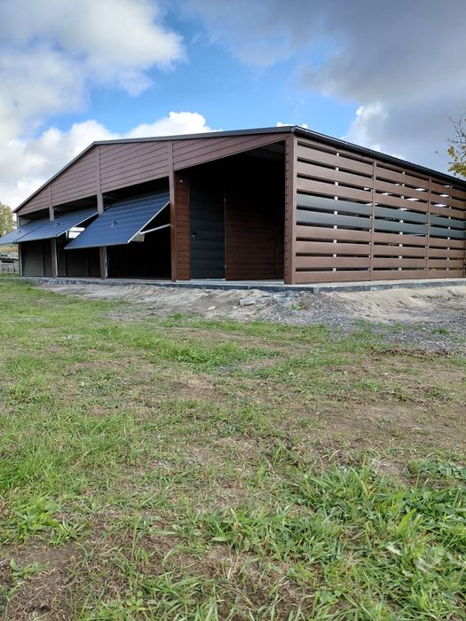 Garaż blaszany blaszak drewnopodobny nowoczesny