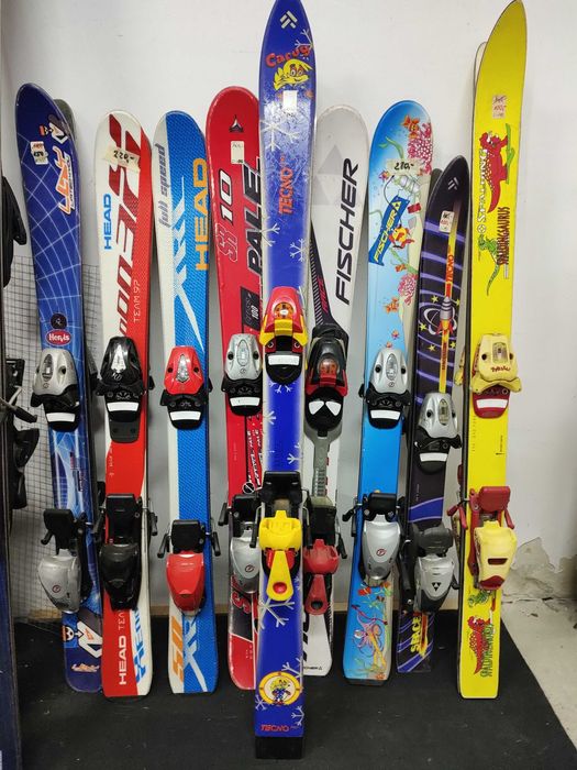 Narty dziecięce Tecno Pro Carvy 110cm z wiązaniami tanio