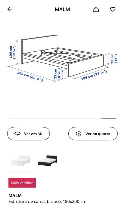 Cama Ikea (Malm)