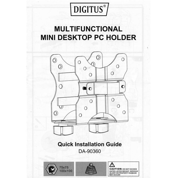Digitus DA-90360 VPR 1-0 крепление для мини ПК / mini PC. Новое!