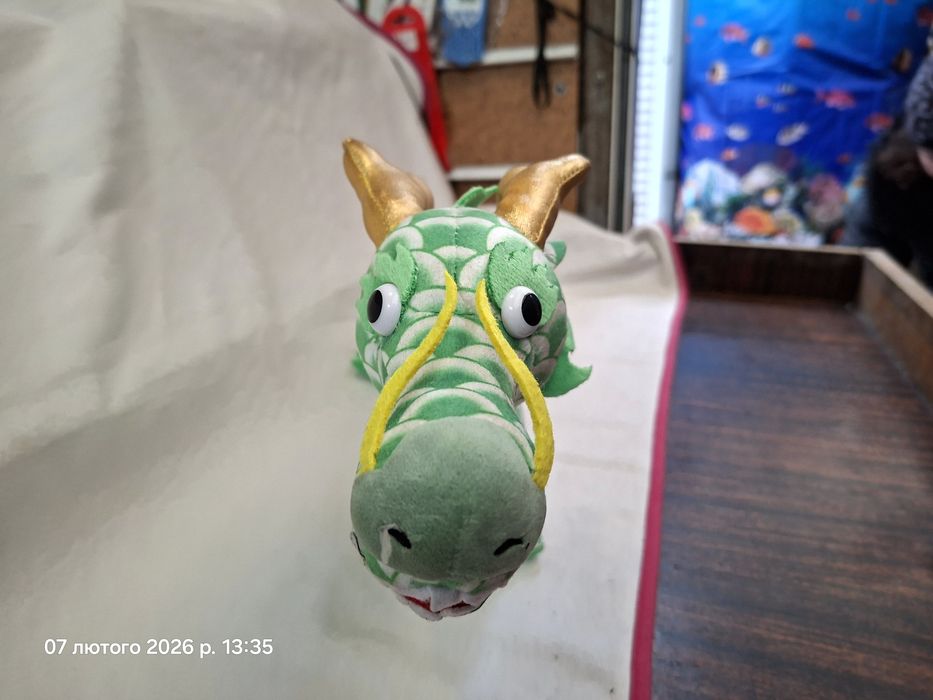 Дракон зеленый мягкая игрушка 45 см дракончик дракоша dragon