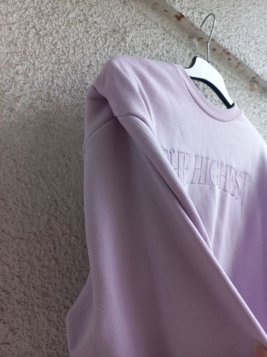 Liliowa bluza bez kaptura