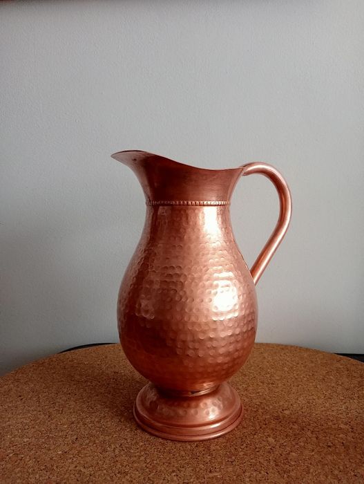 Indyjski Dzban  1450 ml ,2 kufle  500 ml ,1 kubek  naczynia z  miedzi