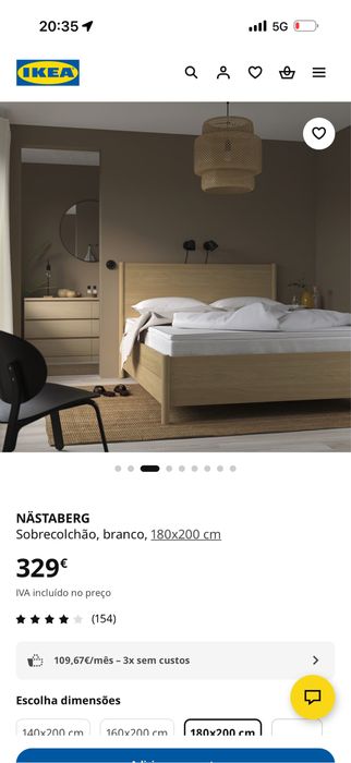 Vendo sobrecolchão ikea - praticamente novo - 180x200cm