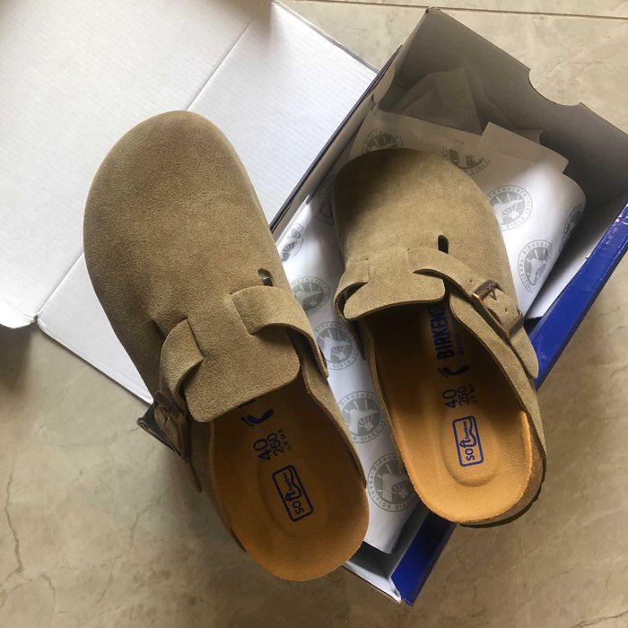 Birkenstock Klapki Nubukowe Boston Big Buckle r. 40