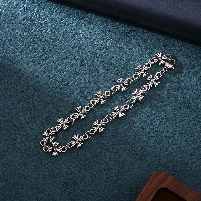 ‼️Акція‼️ Срібний браслет на руку Chrome Hearts | Браслет  Хром Хартс