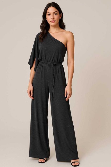 Шикарный брючный комбинезон на одно плечо river island, р. S/M