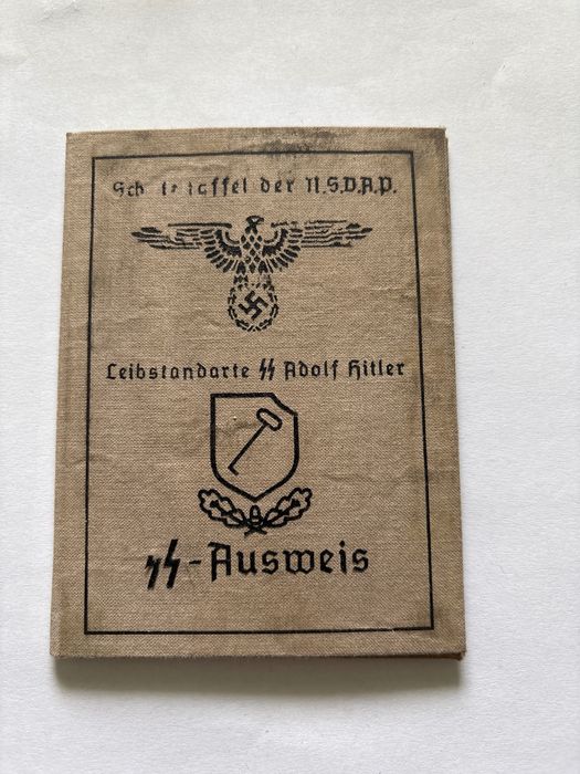 SS Ausweis 3 reich ww2